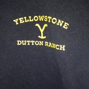 Nwt. DUTTON RANCH tee..SS-- L (Womens) Black Yellow/Gold Logo